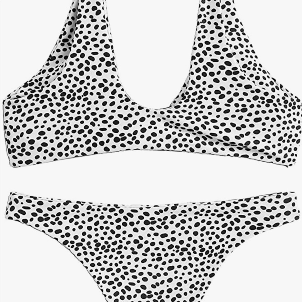 sexy dalmation tie knot bikini swimsuit - Picture 3 of 5